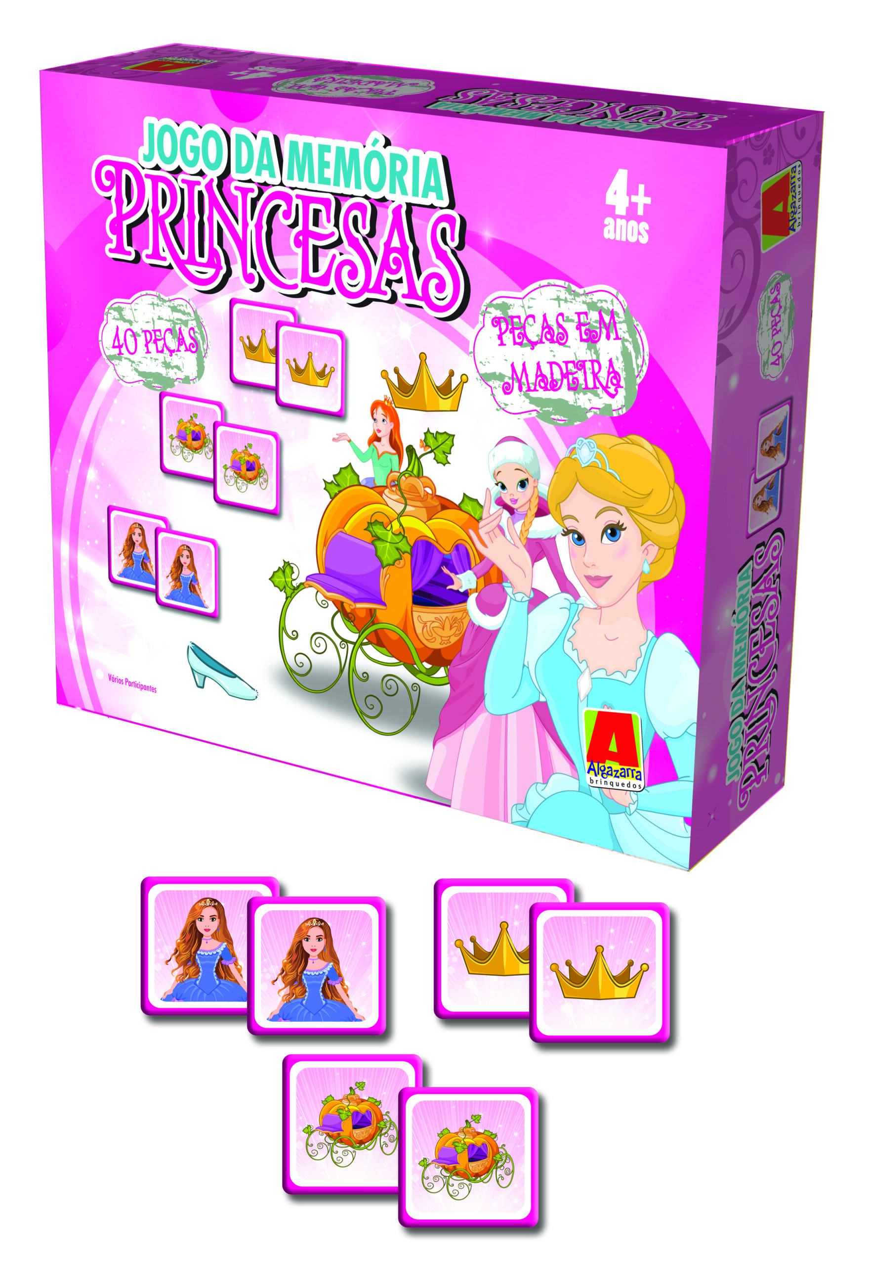 Jogo da Memória Princesas 40 pçs – 3031103