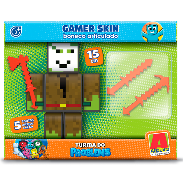 Boneco Stick com Acessórios (Turma Problems) – Disponível em 15cm