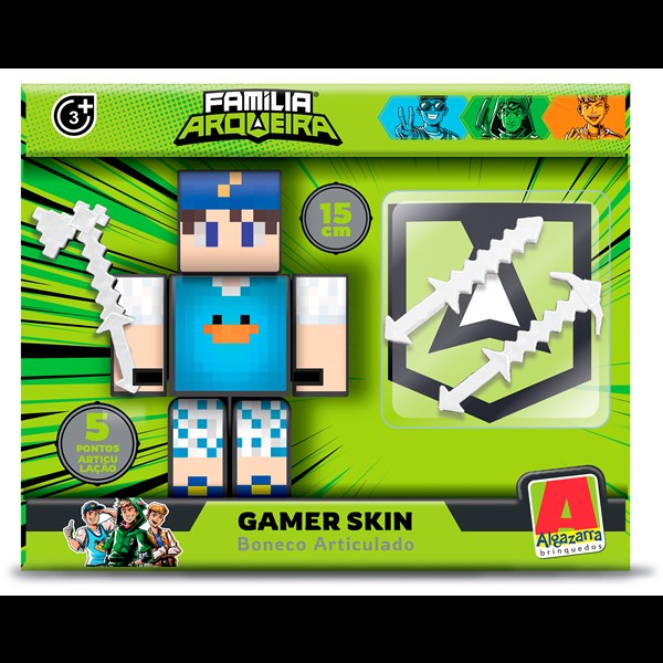 Boneco Beto Gamer com Acessórios (Família Arqueira) – Disponível em 15cm