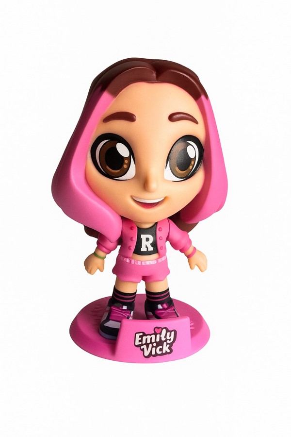 Boneca Vinil Articulado Emily Vicky – Dos Rosas – Disponível em 15cm